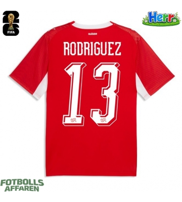 Schweiz Ricardo Rodriguez #13 Hemmatröja VM 2026 Kortärmad